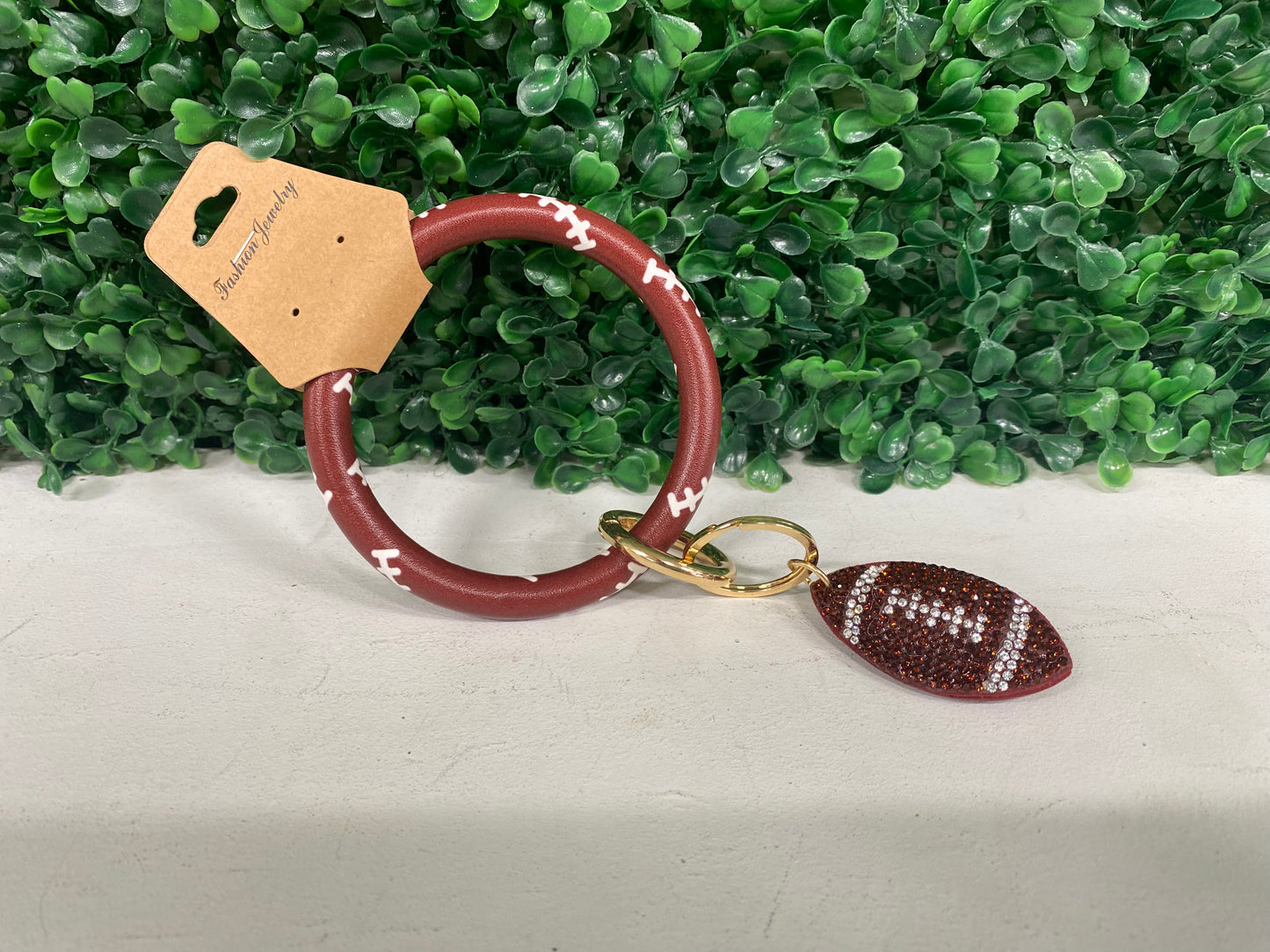 Football Wristlet Keychain