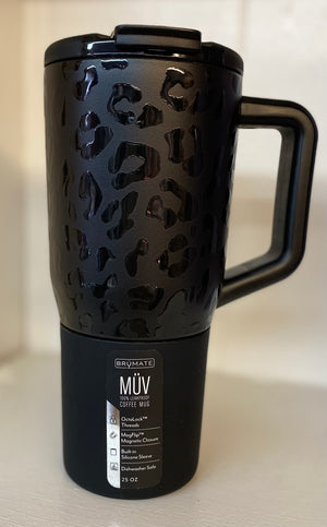 Brumate MUV Leakproof Coffee Mug 25oz - Onyx Leopard