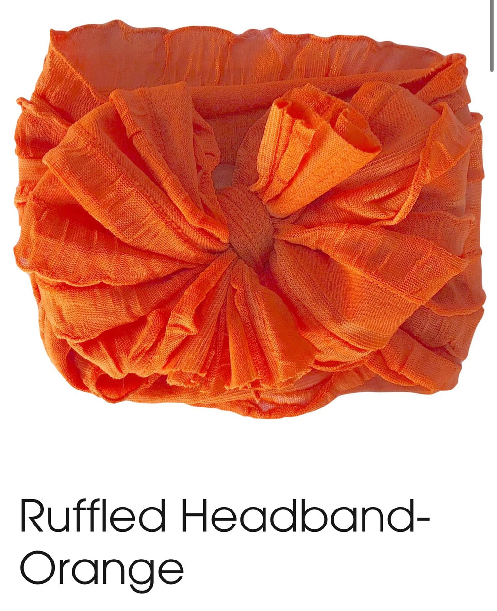 Ruffle Headband- Orange