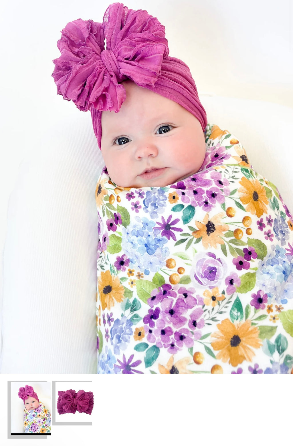 Ruffle headband- Berry Mini