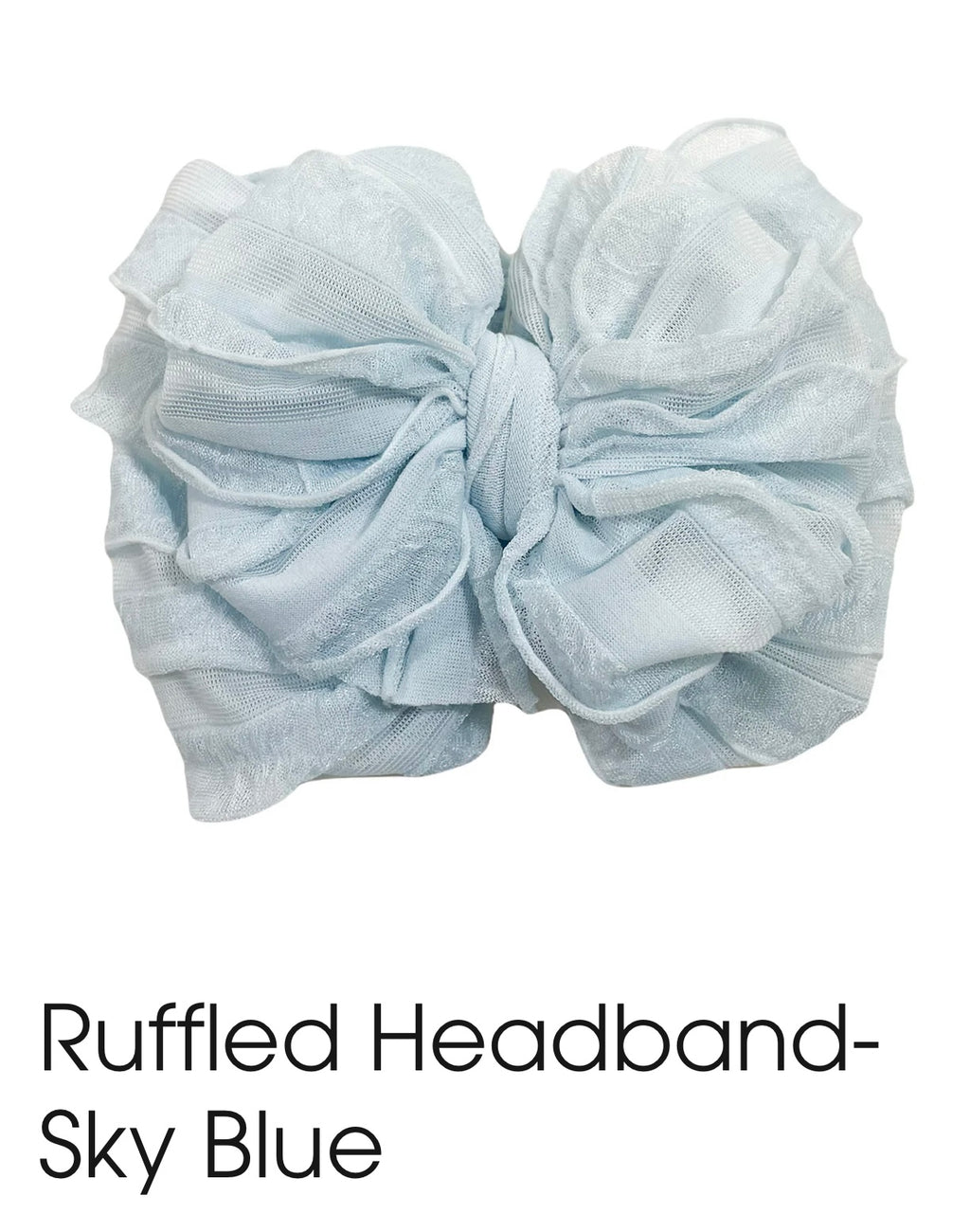 Ruffle Headband- Sky Blue