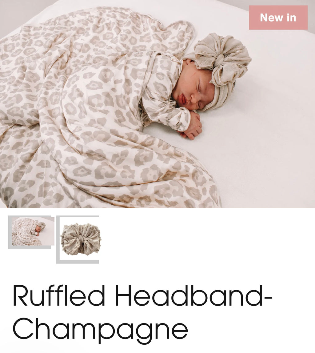 Ruffle Headband- Champagne