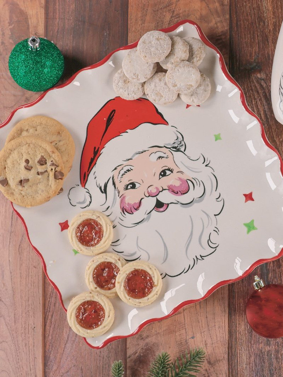 Simply Southern Ceramic Santa platter