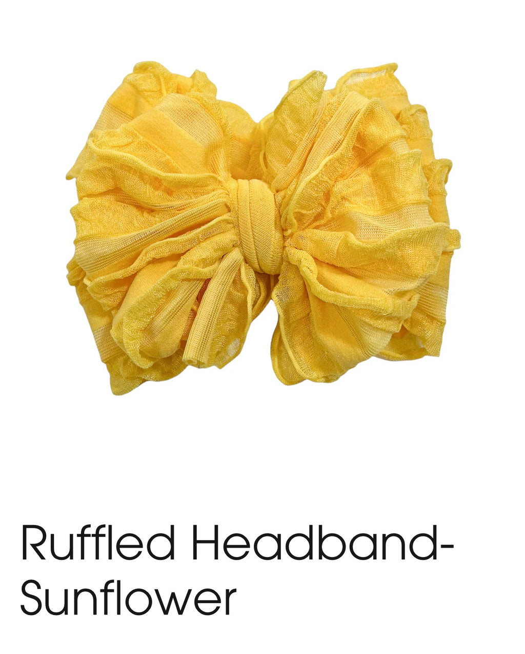 Ruffle Headband- Sunflower