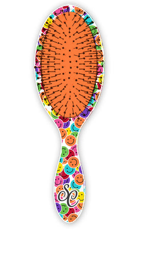 Round happy face brush