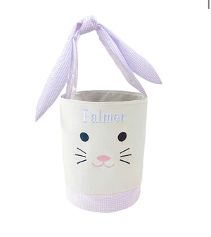 Girl Purple Gingham Easter basket