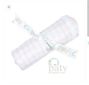 Paty pink checkered blanket