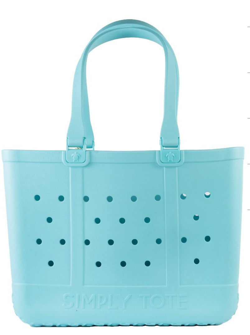 Simply Southern Tote- Aqua