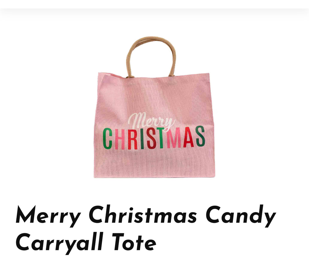 Merry Christmas Candy Carryall Tote