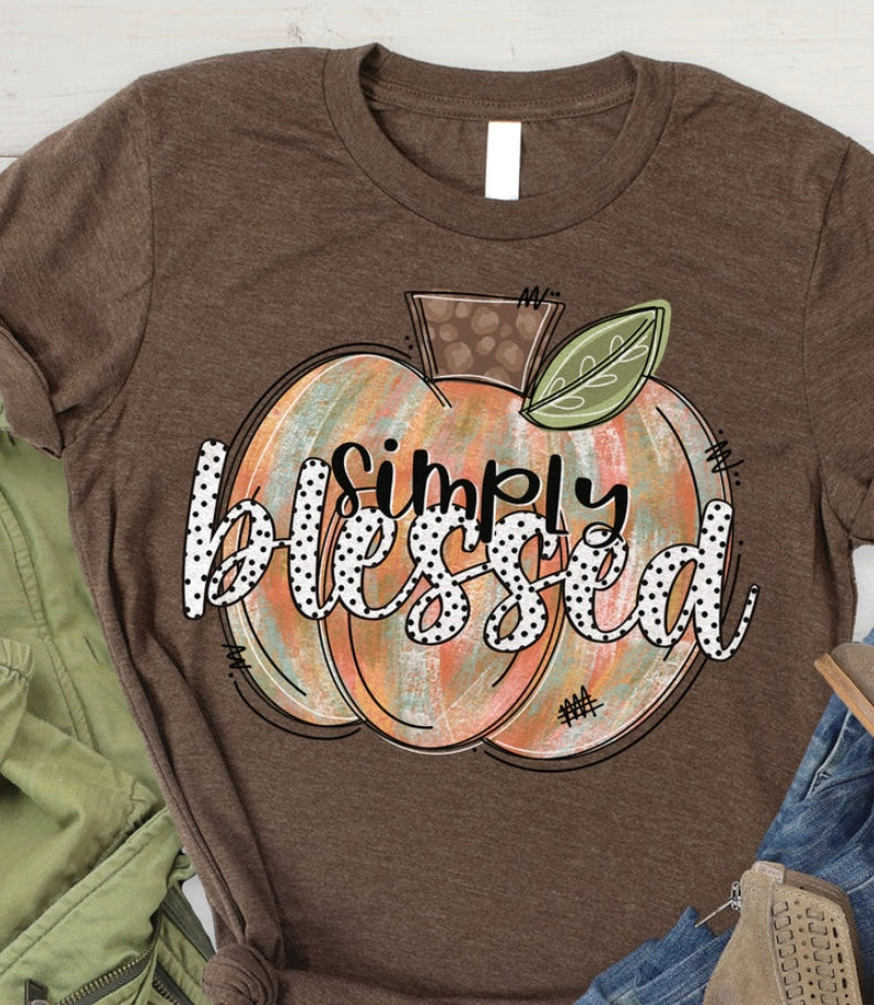 Simply Blessed Pumpkin t shirt