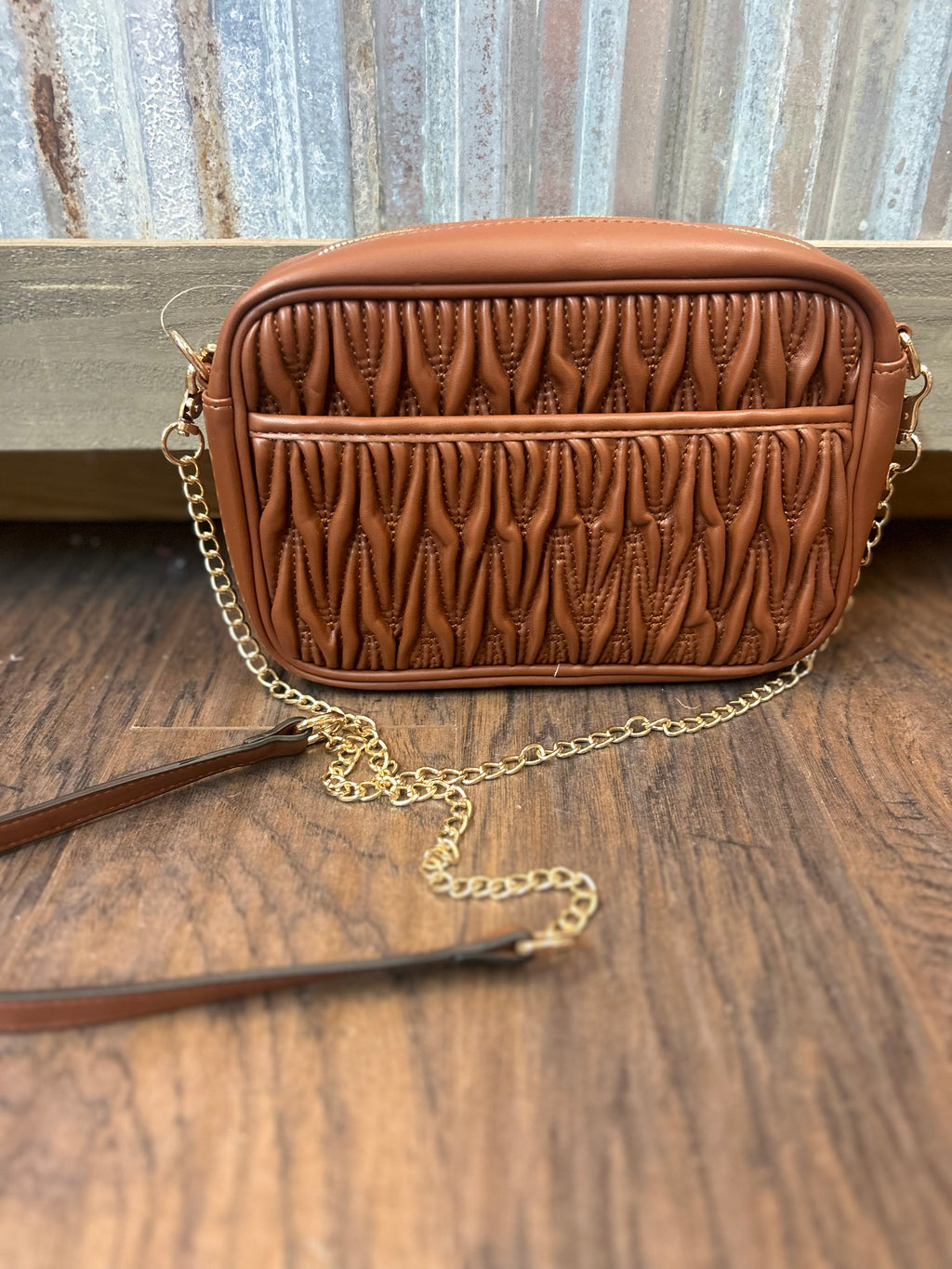 Quilted Crossbody- Brown