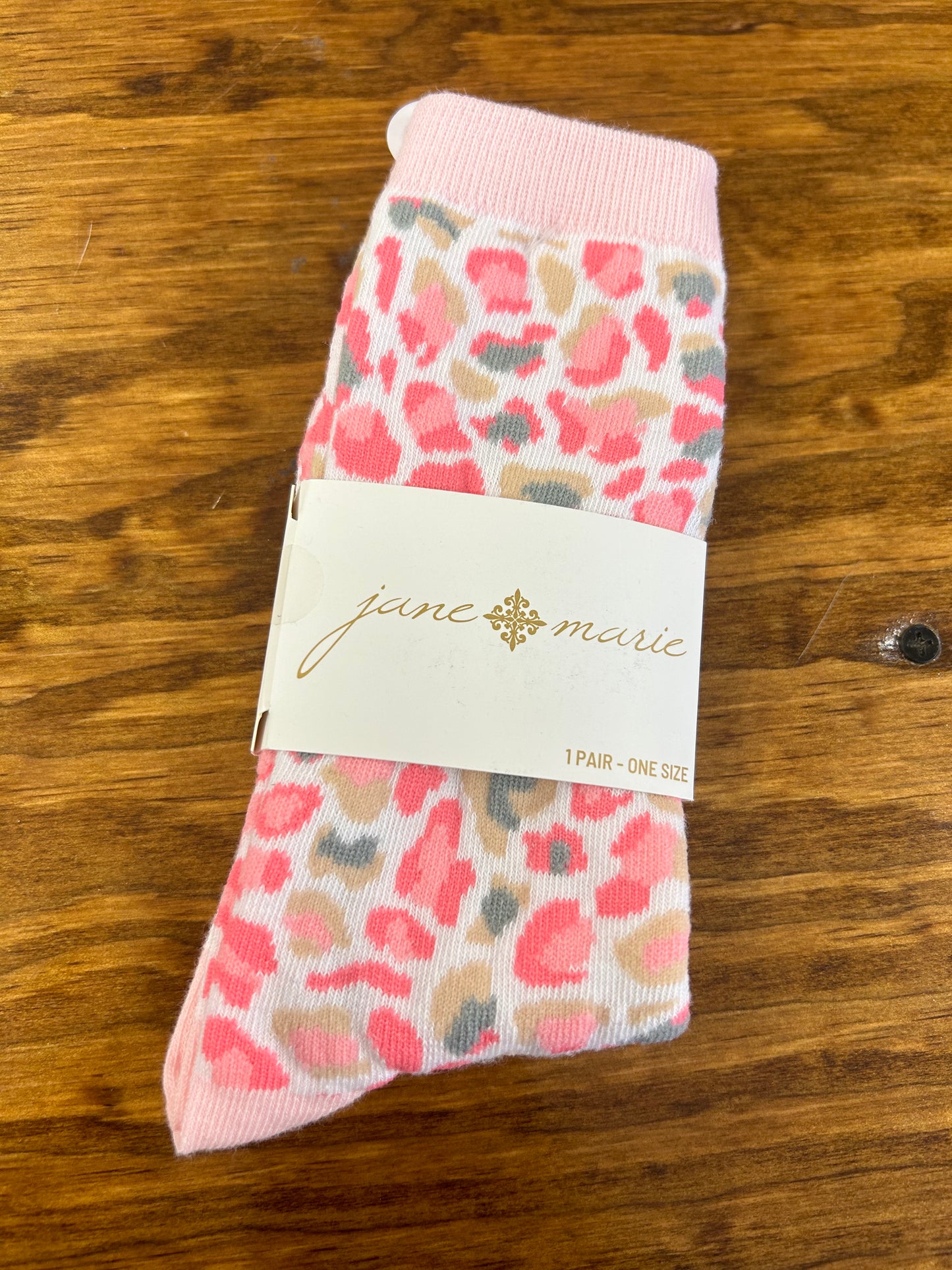 Pink Cheetah long socks