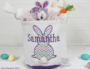 Multi Color Chevron Easter Basket