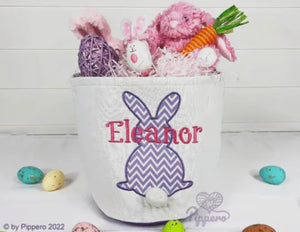 Purple Chevron Easter basket