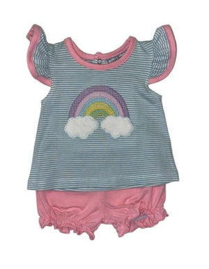 Girl Rainbow bubble shorts set