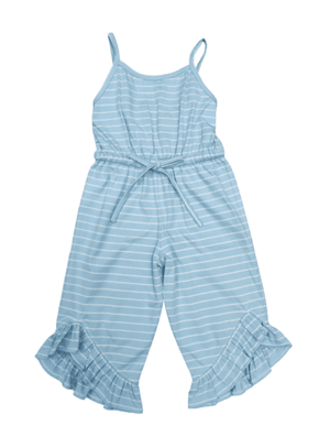 Girl blue and white romper