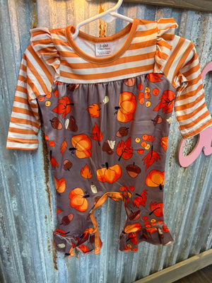 Girls Fall leaves Romper