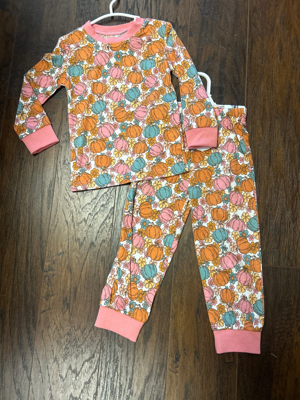 Girl Pumpkin Two-Piece Pj’s