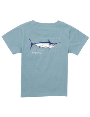 Boys Swordfish SS Steel Blue - Properly Tied