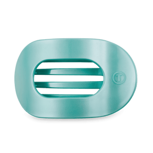 Totally Turquoise Large Flat Round Hair Clip - Teleties