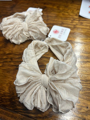 Ruffled Headband- Sandy