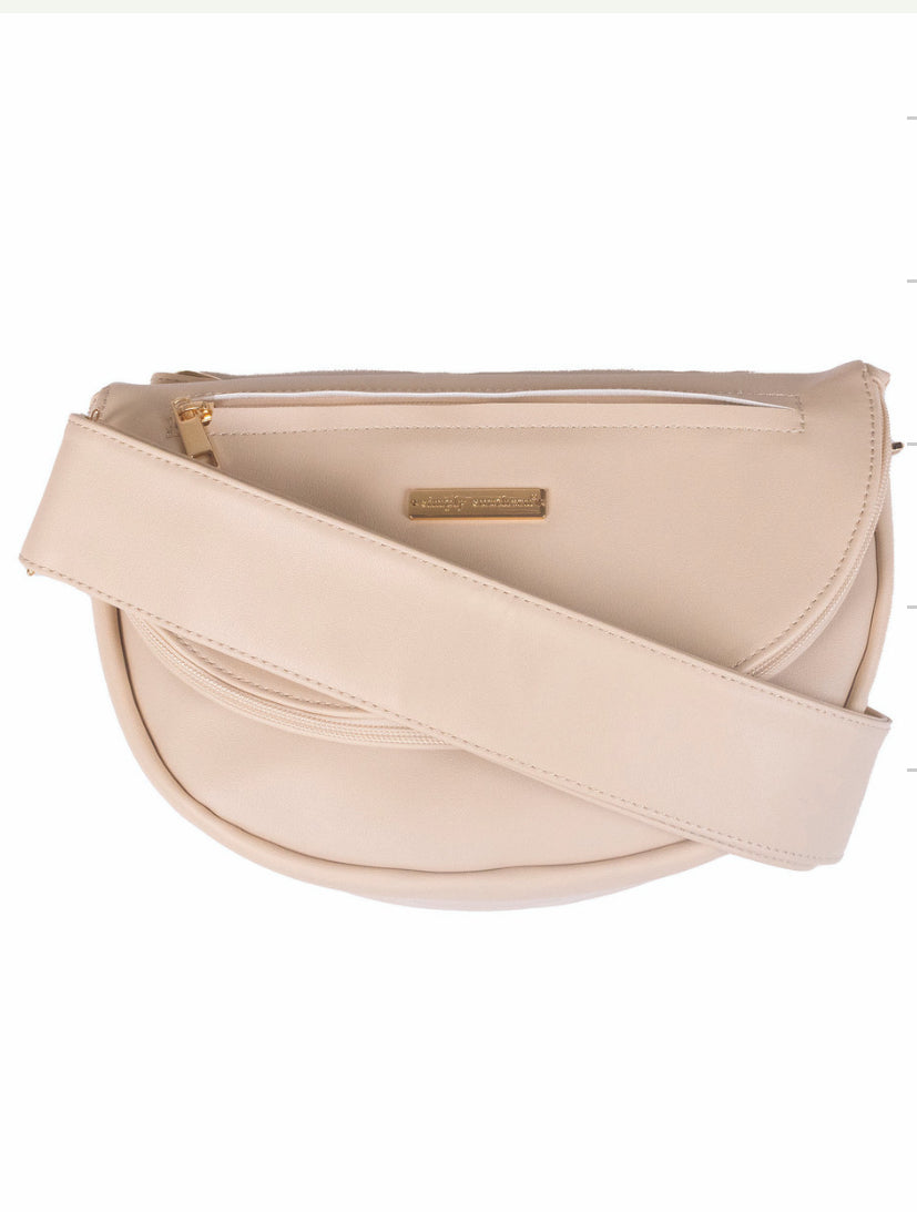 Simple Southern Leather Crossbody- Chrl - Cream