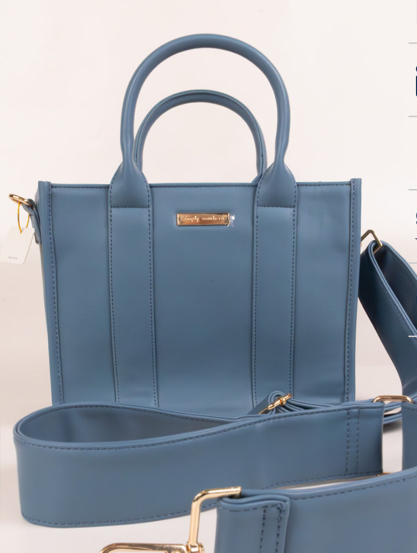 Simply Southern Leather Crossbody- Azure
