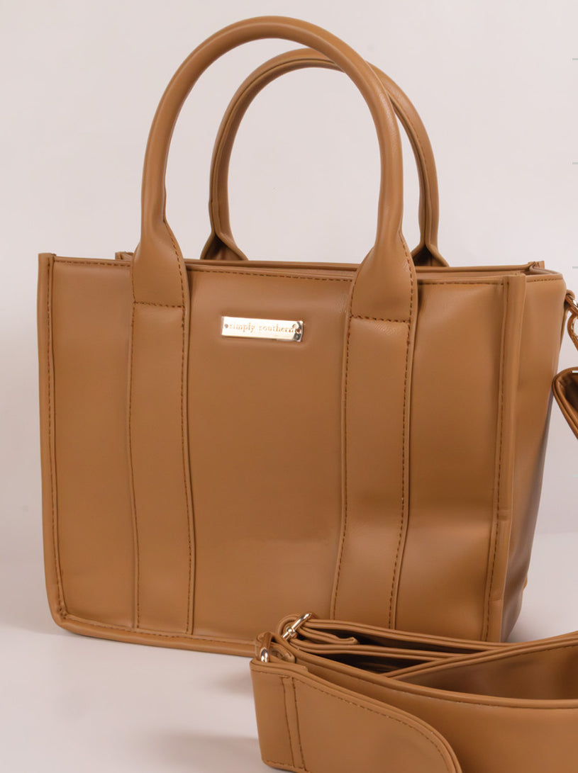 Simply Southern Leather Crossbody- Chai