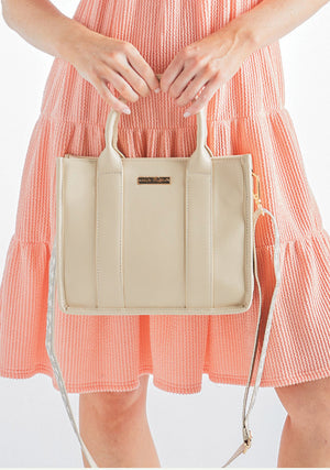Simply Southern Leather Crossbody- cream