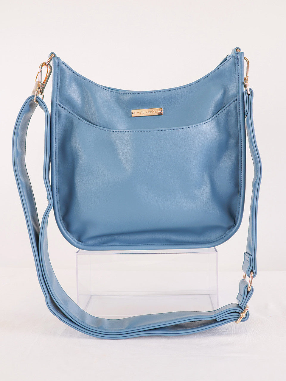 Simply Southern leather crossbody purse -Azure