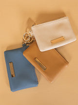 Simply Southern leather change purse- Azure