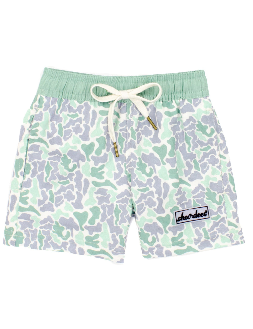 Properly Tied Boys Shordees Swim Sage Camo