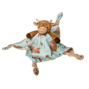 Mary Meyer Hetty Highland Cow Character Blanket – 13×13″