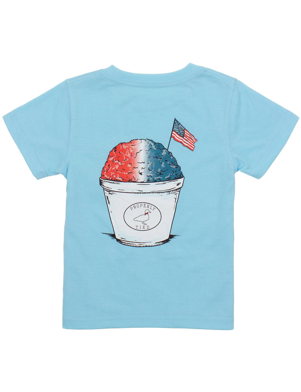 Properly Tied Boys American Tied Chillin SS Aqua