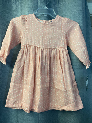 Emma Jean Pink and White Polka Dot Dress 3T