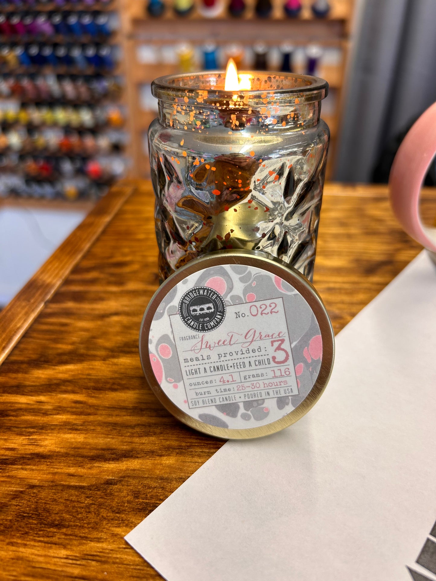 Bridgewater Small Glass Jar Candle-Sweet Grace