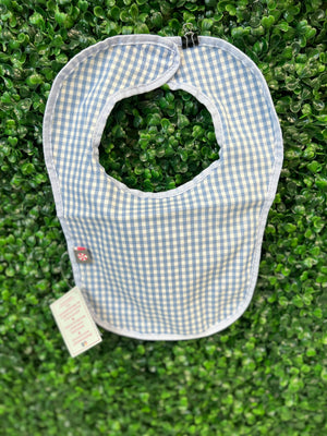 Baby Blue Gingham Bib