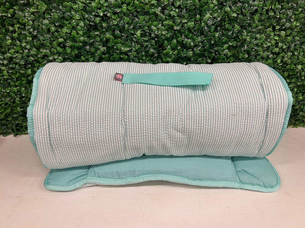 Mint Seersucker Nap Roll