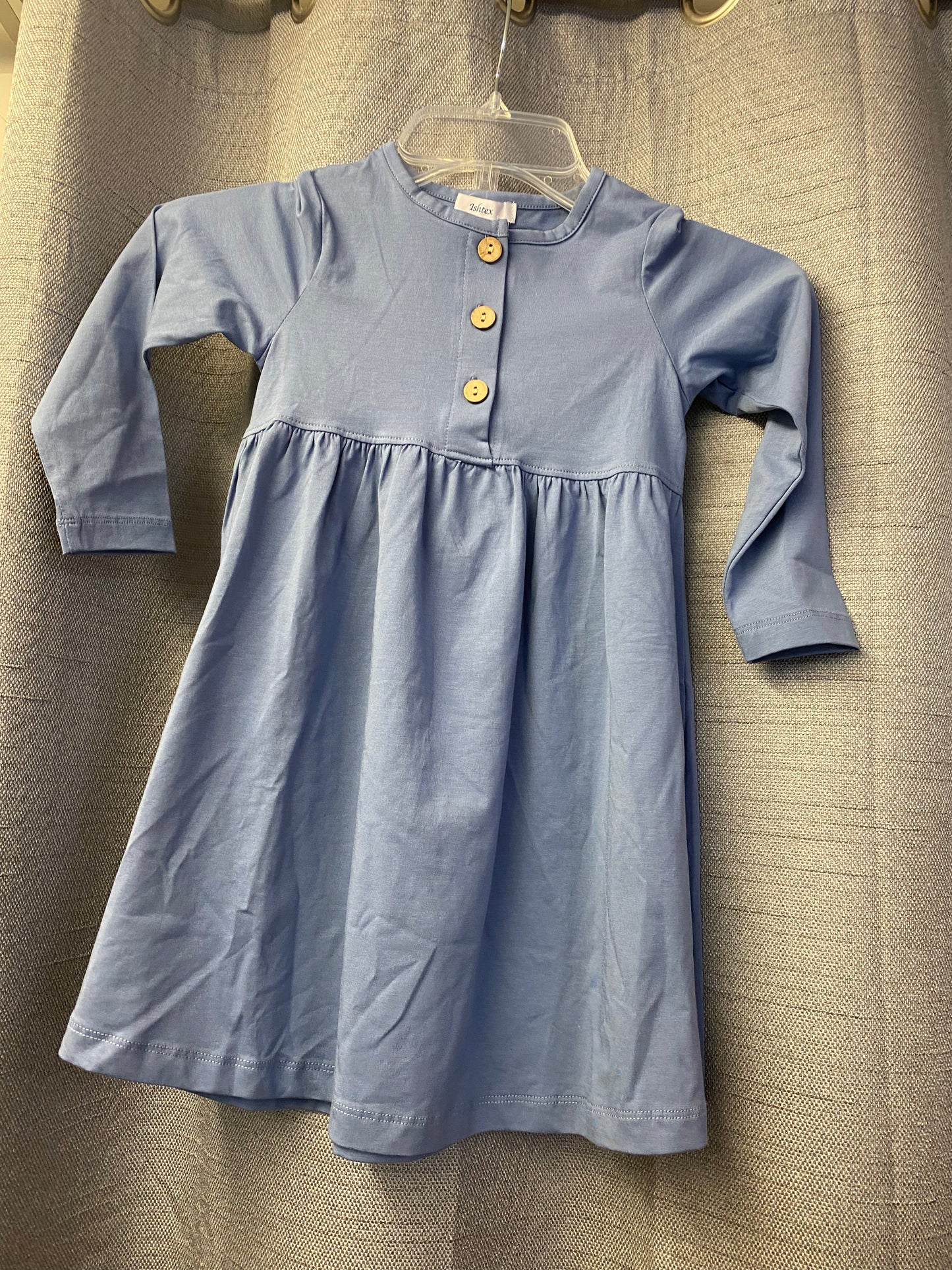 Blue Button Dress 4T